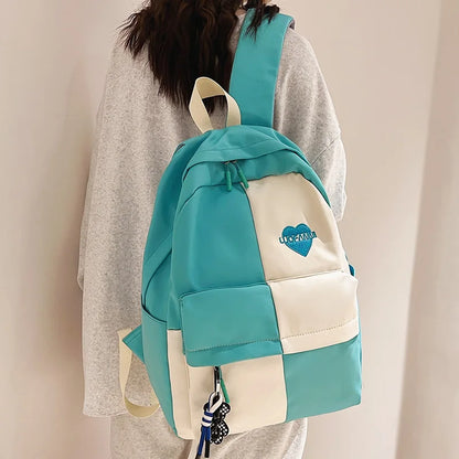 Female Waterproof Laptop Backpack Fashion Girl Leisure Travel Student Bag Lady Nylon College Backpack Trendy Cool Women Book Bag