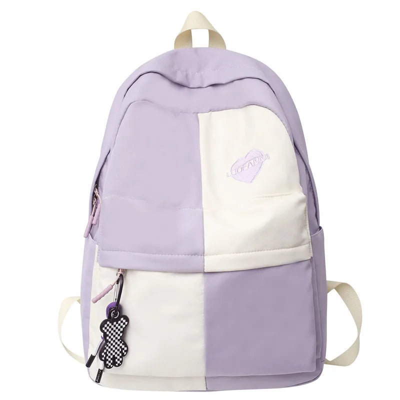 Female Waterproof Laptop Backpack Fashion Girl Leisure Travel Student Bag Lady Nylon College Backpack Trendy Cool Women Book Bag