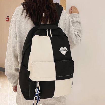 Female Waterproof Laptop Backpack Fashion Girl Leisure Travel Student Bag Lady Nylon College Backpack Trendy Cool Women Book Bag