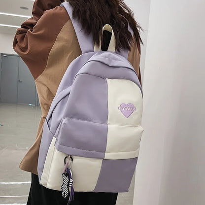 Female Waterproof Laptop Backpack Fashion Girl Leisure Travel Student Bag Lady Nylon College Backpack Trendy Cool Women Book Bag