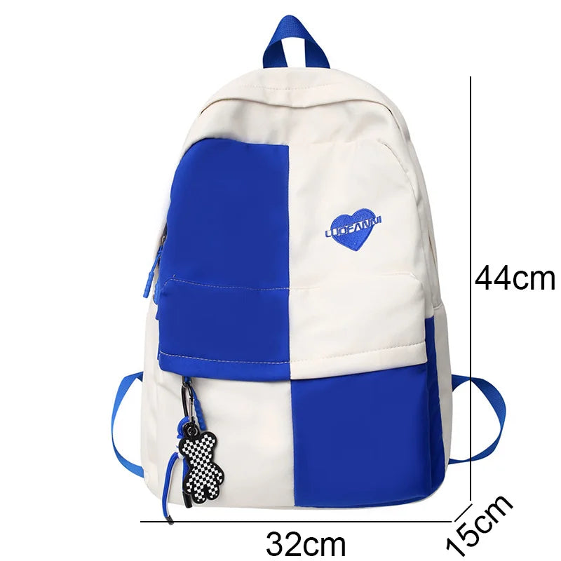 Female Waterproof Laptop Backpack Fashion Girl Leisure Travel Student Bag Lady Nylon College Backpack Trendy Cool Women Book Bag