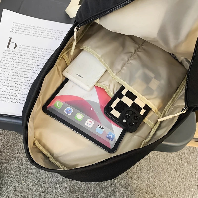 Female Waterproof Laptop Backpack Fashion Girl Leisure Travel Student Bag Lady Nylon College Backpack Trendy Cool Women Book Bag