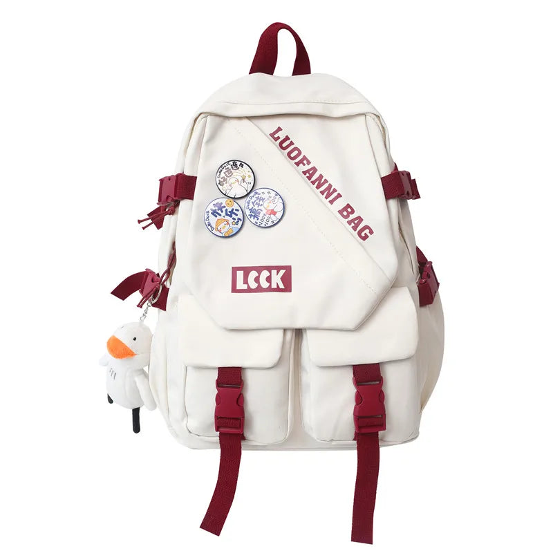 Female Waterproof Laptop College Backpack Trendy Lady Book Bag Women Cute Student Backpack Kawaii Girl Travel School Bag Fashion