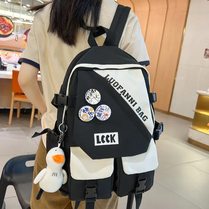 Female Waterproof Laptop College Backpack Trendy Lady Book Bag Women Cute Student Backpack Kawaii Girl Travel School Bag Fashion