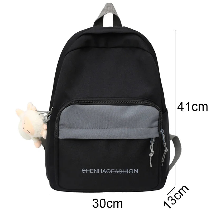 Female Waterproof Nylon College Backpack Fashion Laptop Cool Women Bag Lady Kawaii Backpack Trendy Girl Cute Travel Student Bags