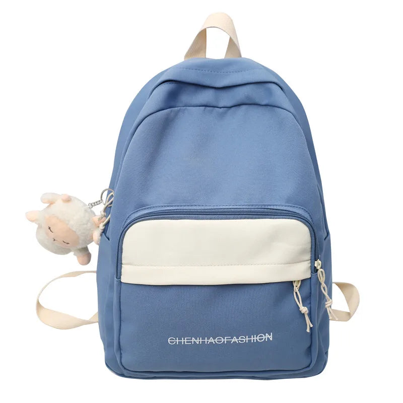Female Waterproof Nylon College Backpack Fashion Laptop Cool Women Bag Lady Kawaii Backpack Trendy Girl Cute Travel Student Bags