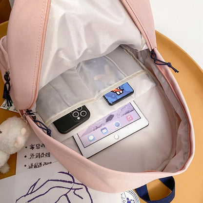 Female Waterproof Nylon College Backpack Fashion Laptop Cool Women Bag Lady Kawaii Backpack Trendy Girl Cute Travel Student Bags