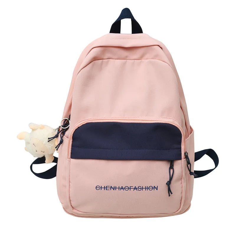 Female Waterproof Nylon College Backpack Fashion Laptop Cool Women Bag Lady Kawaii Backpack Trendy Girl Cute Travel Student Bags