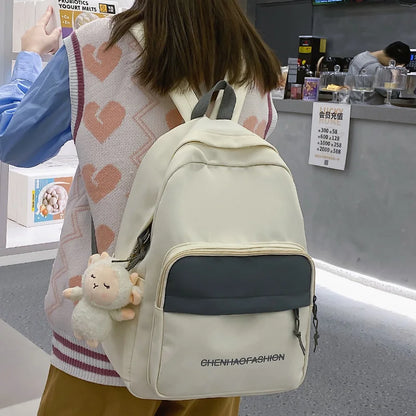 Female Waterproof Nylon College Backpack Fashion Laptop Cool Women Bag Lady Kawaii Backpack Trendy Girl Cute Travel Student Bags