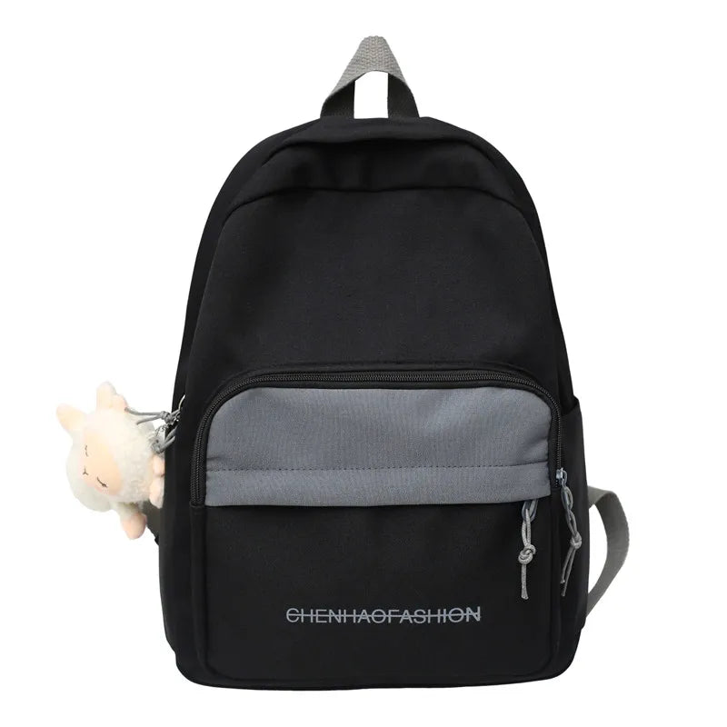 Female Waterproof Nylon College Backpack Fashion Laptop Cool Women Bag Lady Kawaii Backpack Trendy Girl Cute Travel Student Bags