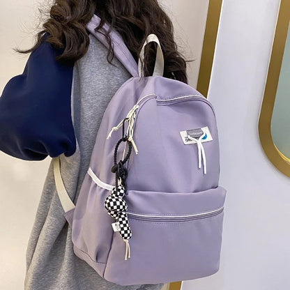 Female Waterproof White College Bag Fashion Women Book Backpack Girl Kawaii School Bags Ladies Laptop Backpack Nylon Student New