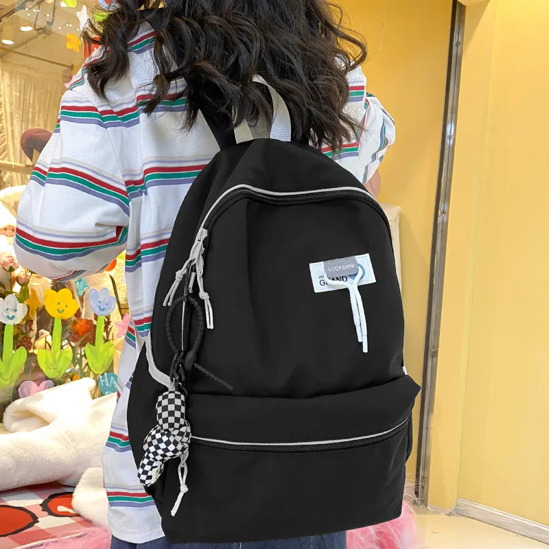 Female Waterproof White College Bag Fashion Women Book Backpack Girl Kawaii School Bags Ladies Laptop Backpack Nylon Student New