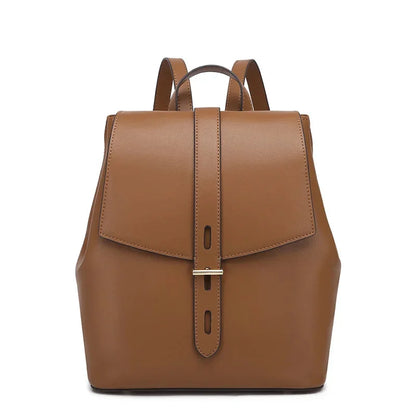 Female spring advanced light feeling ms canvas the niche leather cowhide commuter travel bag women backpack