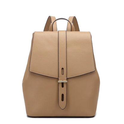 Female spring advanced light feeling ms canvas the niche leather cowhide commuter travel bag women backpack