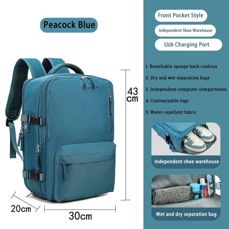 Feminina Backpack Aesthetic School Waterproof Bags for Women Trend 2024 University Laptop Travel Backpacks Sale with Shoe Pocket