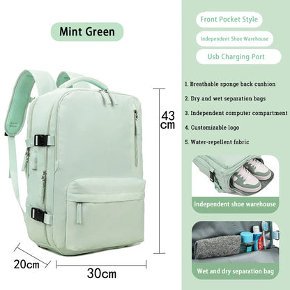 Feminina Backpack Aesthetic School Waterproof Bags for Women Trend 2024 University Laptop Travel Backpacks Sale with Shoe Pocket