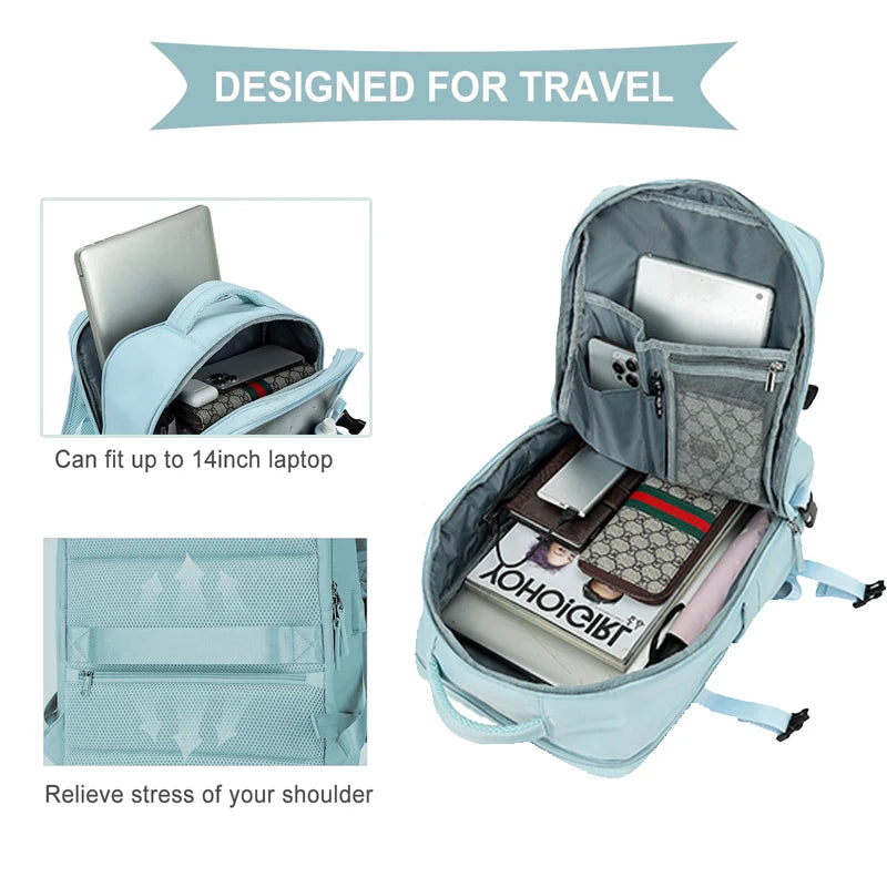 Feminina Backpack Aesthetic School Waterproof Bags for Women Trend 2024 University Laptop Travel Backpacks Sale with Shoe Pocket