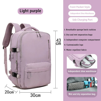 Feminina Backpack Aesthetic School Waterproof Bags for Women Trend 2024 University Laptop Travel Backpacks Sale with Shoe Pocket