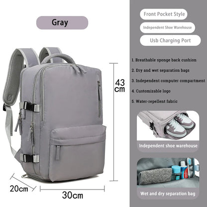 Feminina Backpack Aesthetic School Waterproof Bags for Women Trend 2024 University Laptop Travel Backpacks Sale with Shoe Pocket