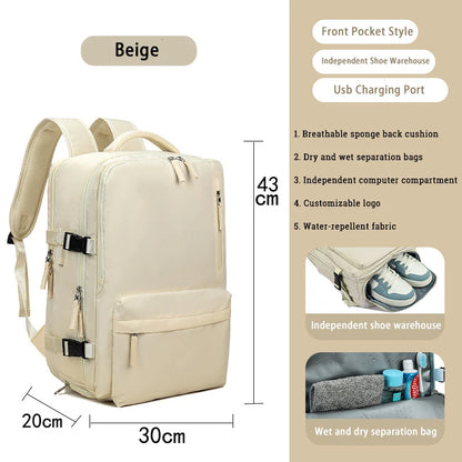 Feminina Backpack Aesthetic School Waterproof Bags for Women Trend 2024 University Laptop Travel Backpacks Sale with Shoe Pocket