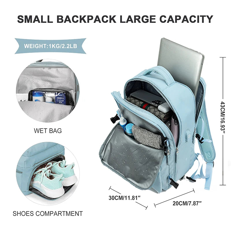 Feminina Backpack Aesthetic School Waterproof Bags for Women Trend 2024 University Laptop Travel Backpacks Sale with Shoe Pocket