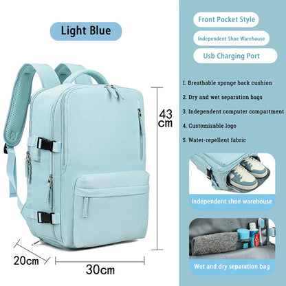 Feminina Backpack Aesthetic School Waterproof Bags for Women Trend 2024 University Laptop Travel Backpacks Sale with Shoe Pocket