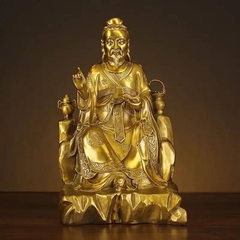 Feng Shui Copper Medicine King Sun Simiao Statue Bodhisattva Statue Pharmacy Offering Home Decor Sculptures