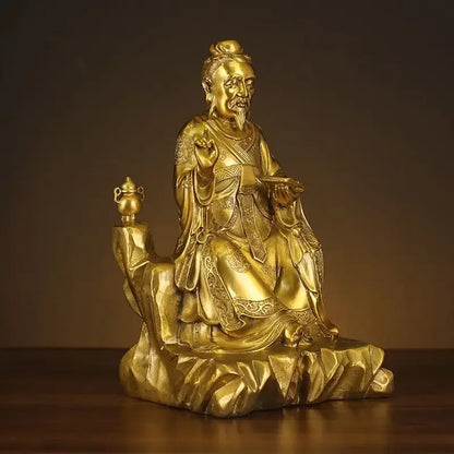 Feng Shui Copper Medicine King Sun Simiao Statue Bodhisattva Statue Pharmacy Offering Home Decor Sculptures
