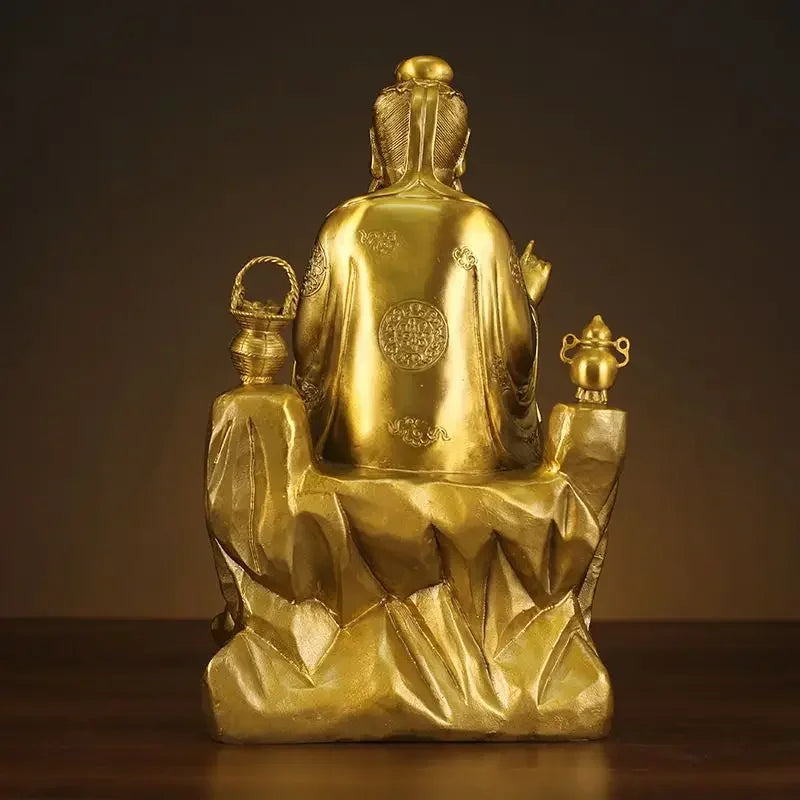 Feng Shui Copper Medicine King Sun Simiao Statue Bodhisattva Statue Pharmacy Offering Home Decor Sculptures