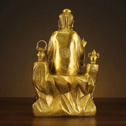 Feng Shui Copper Medicine King Sun Simiao Statue Bodhisattva Statue Pharmacy Offering Home Decor Sculptures