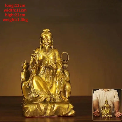 Feng Shui Copper Medicine King Sun Simiao Statue Bodhisattva Statue Pharmacy Offering Home Decor Sculptures