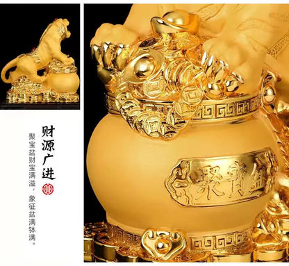Feng Shui  Golden Tiger Resin Statue Home decoration accessories zodiac tiger home decor Office, hotel decor