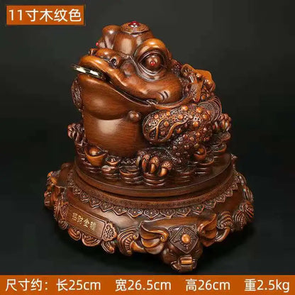 Feng Shui Golden Tripod toad lucky ornaments large toad statue crafts office cashier Hotel Home Decor china