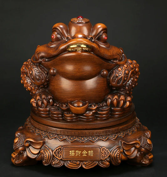 Feng Shui Golden Tripod toad lucky ornaments large toad statue crafts office cashier Hotel Home Decor china