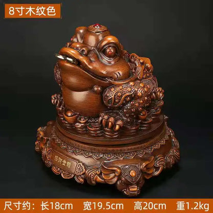 Feng Shui Golden Tripod toad lucky ornaments large toad statue crafts office cashier Hotel Home Decor china