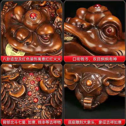Feng Shui Golden Tripod toad lucky ornaments large toad statue crafts office cashier Hotel Home Decor china