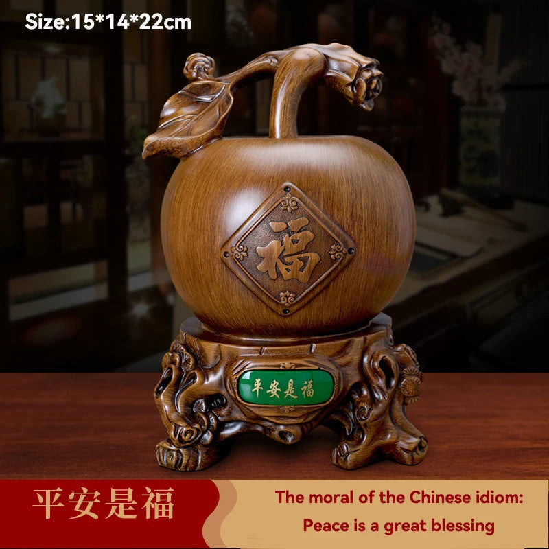 Feng Shui Good Fortune Toad Horse Elephant Figurine Statue Gold Tree Desk Bookshelf Wine Cabinet Ornament Living Room Decoration