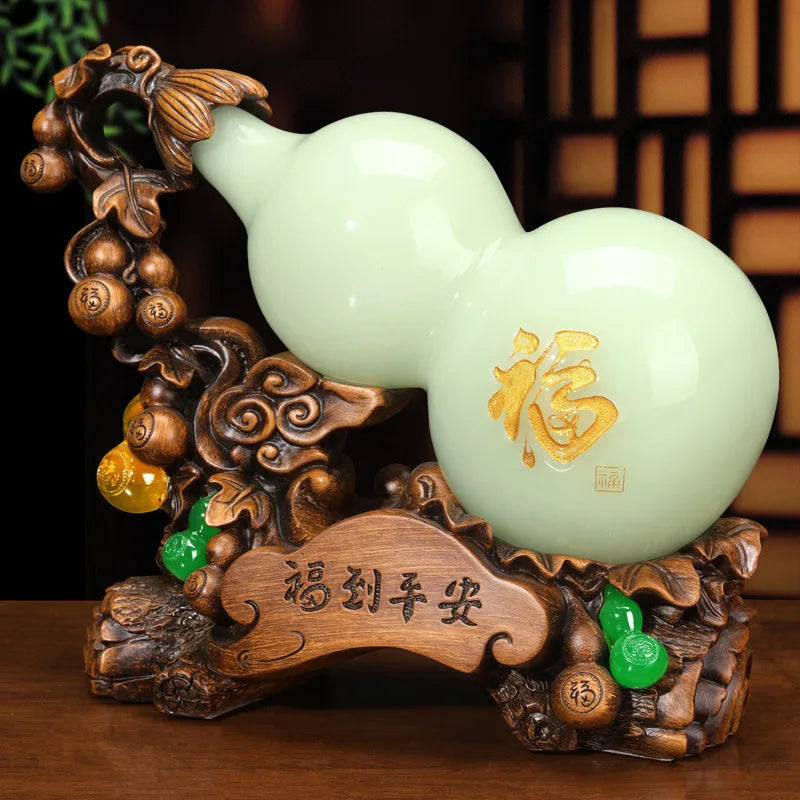Feng Shui Good Fortune Toad Horse Elephant Figurine Statue Gold Tree Desk Bookshelf Wine Cabinet Ornament Living Room Decoration