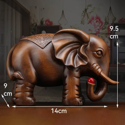 Feng Shui Good Fortune Toad Horse Elephant Figurine Statue Gold Tree Desk Bookshelf Wine Cabinet Ornament Living Room Decoration