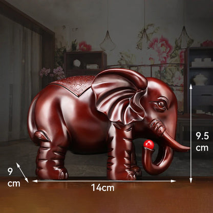 Feng Shui Good Fortune Toad Horse Elephant Figurine Statue Gold Tree Desk Bookshelf Wine Cabinet Ornament Living Room Decoration