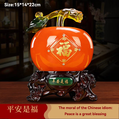 Feng Shui Good Fortune Toad Horse Elephant Figurine Statue Gold Tree Desk Bookshelf Wine Cabinet Ornament Living Room Decoration