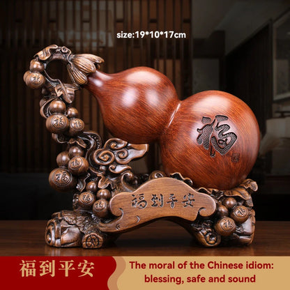 Feng Shui Good Fortune Toad Horse Elephant Figurine Statue Gold Tree Desk Bookshelf Wine Cabinet Ornament Living Room Decoration