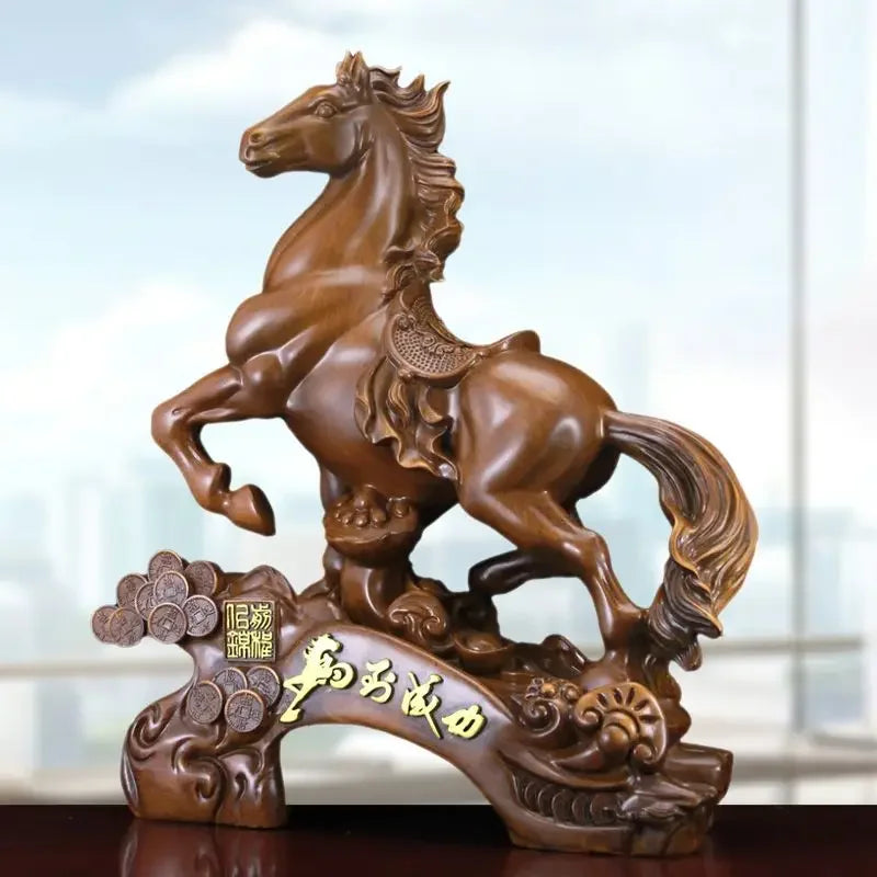 Feng Shui Horse To Success Study Decoration Office Desktop Ornament Crafts High-grade Opening Sculptures Gift