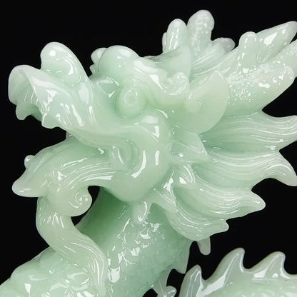 Feng Shui Lucky Jade Housewarming Fortune Dragon Crafts Office Living Room Animal Dragon Decoration Gift