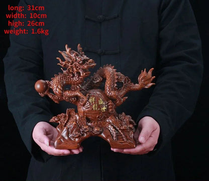 Feng Shui The Year of The Dragon Ornament Office Attracts Wealth Crafts Housewarming Business Gifts Living Room Decor