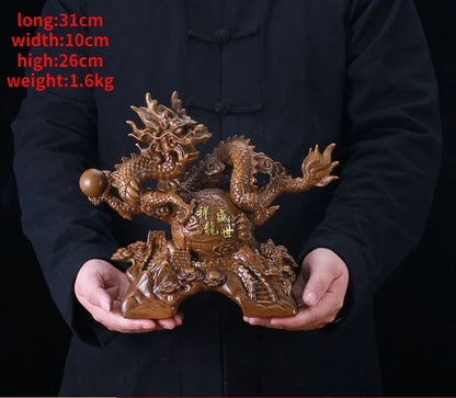 Feng Shui The Year of The Dragon Ornament Office Attracts Wealth Crafts Housewarming Business Gifts Living Room Decor