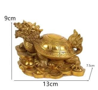 Feng Shui Wealth Prosperity Brass Dragon Turtle Statue Best Housewarming Congratulatory Gift,Feng Shui Decor