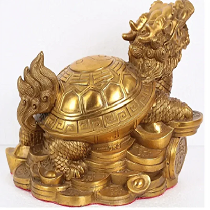 Feng Shui Wealth Prosperity Brass Dragon Turtle Statue Best Housewarming Congratulatory Gift,Feng Shui Decor