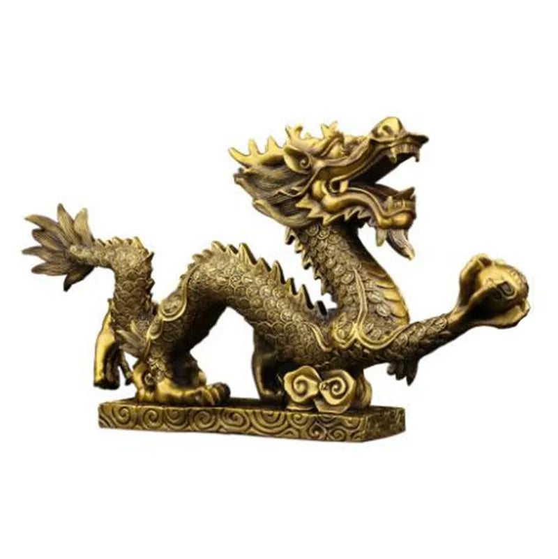 Feng Shui pure copper dragon furnishing articles dragon crafts home decoration decoration is auspicious gift sitting room