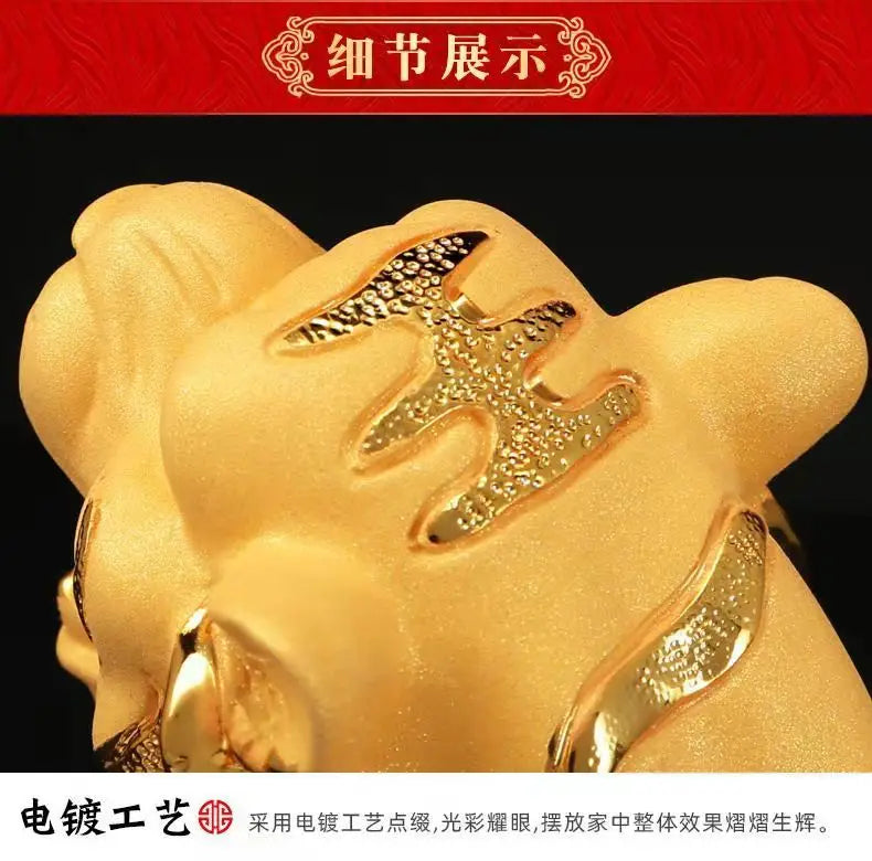 Feng Shui resin golden Tiger statue Home decoration accessories zodiac cattle home decor Office, hotel decor